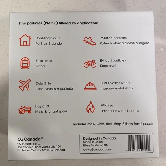 O2 Curve Personal Breathing Mask - Picture 2 of 9